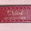 Sac bandoulière Chloé Hudson en cuir bordeaux - Detail D3 thumbnail
