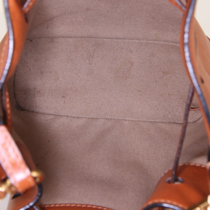 Sac bandoulière Chloé Gala en cuir marron - Detail D3