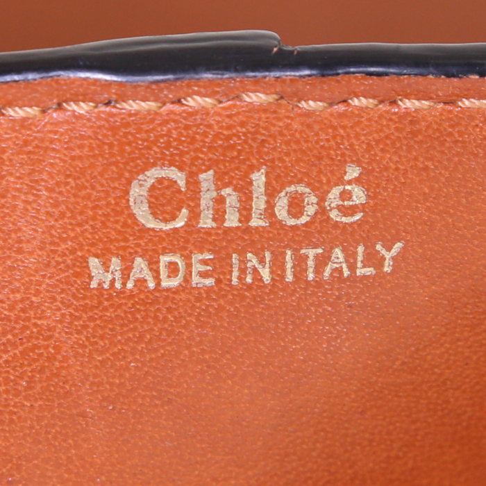 Sac bandoulière Chloé Gala en cuir marron - Detail D4