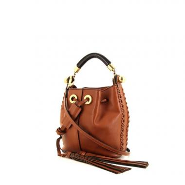 Bolso bandolera Chloé Gala en cuero marrón