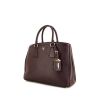 Shopping bag Prada Lux Tote in pelle saffiano bordeaux - 00pp thumbnail