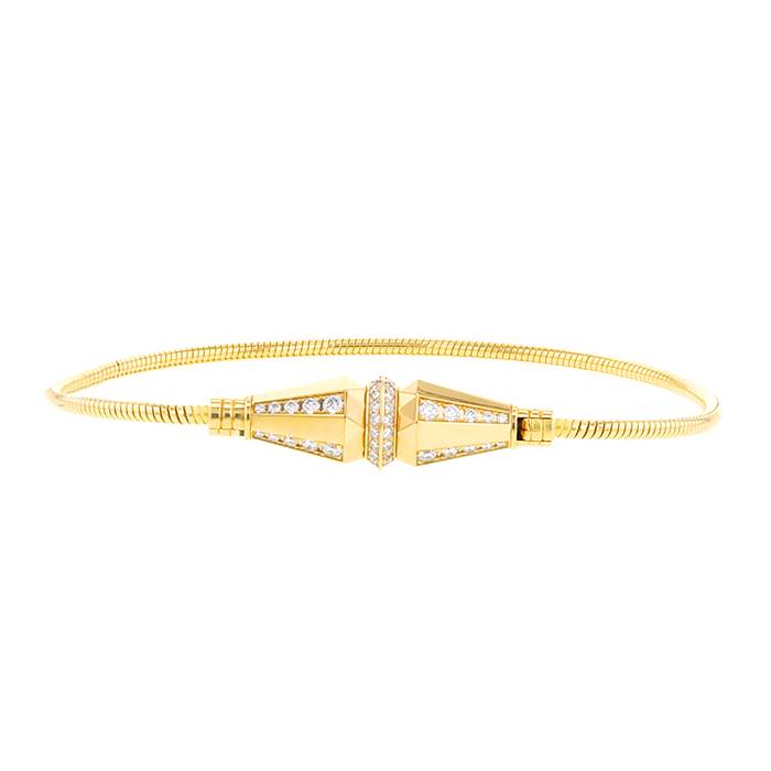 Bracelet Boucheron Jack de Boucheron en or jaune et diamants - 00pp