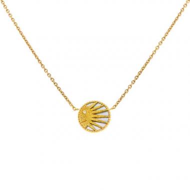 Collana Dior Rose Céleste in oro giallo,  madreperla bianca e onice