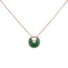 Cartier Amulette small model necklace in pink gold,  malachite and diamond - 00pp thumbnail