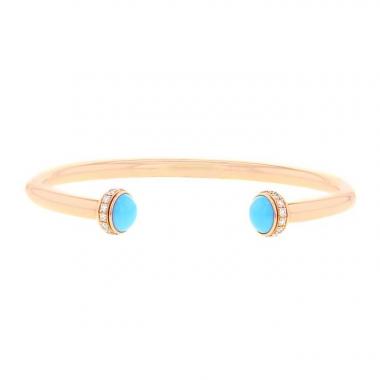 Bracciale Piaget Possession in oro rosa,  diamanti e turchese
