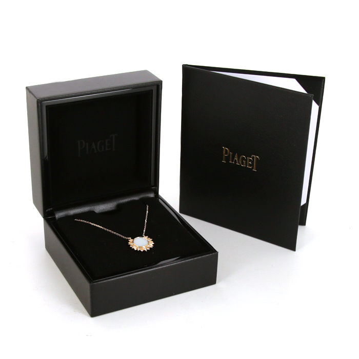 Piaget Sunlight necklace in pink gold,  opal and diamonds - Detail D2