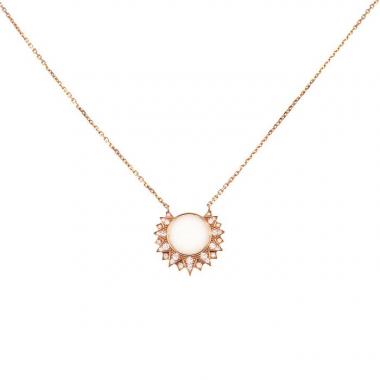 Collar Piaget Sunlight en oro rosa,  ópalo y diamantes
