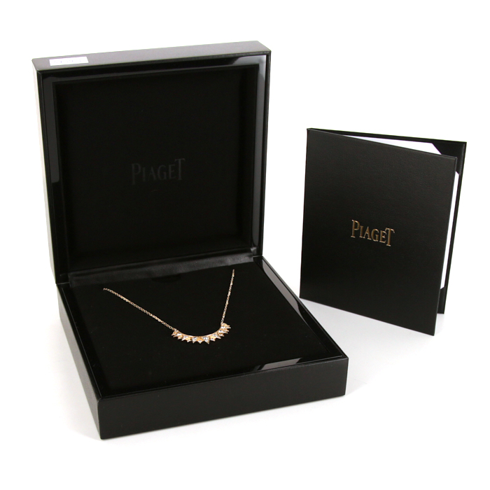 Piaget Sunlight necklace in pink gold and diamonds - Detail D2