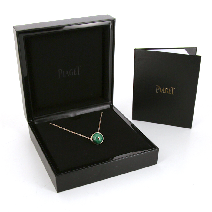 Piaget Possession long necklace in pink gold,  malachite and diamond - Detail D2