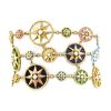 Dior Rose des vents cuff bracelet in yellow gold,  white gold and colored stones - 00pp thumbnail