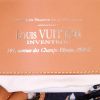 Borsa Louis Vuitton in tela monogram blu marino bianca e marrone e pelle naturale - Detail D3 thumbnail