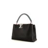 Louis Vuitton Capucines handbag in black grained leather - 00pp thumbnail