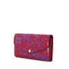 Portafogli Louis Vuitton Sarah in pelle verniciata monogram rossa e viola - 00pp thumbnail