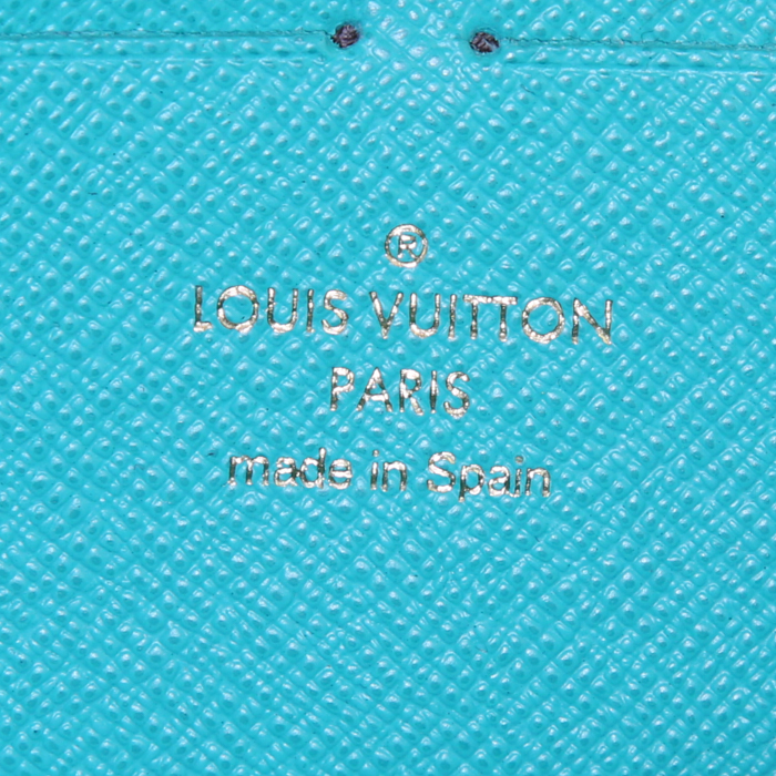 Billetera Louis Vuitton Zippy Edition Voyage en lona Monogram revestida marrón - Detail D3