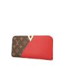 Billetera Louis Vuitton Kimono en lona Monogram marrón y cuero rojo - 00pp thumbnail