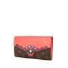 Louis Vuitton Louis Vuitton Sarah Editions Limitées wallet in brown monogram canvas and red leather - 00pp thumbnail