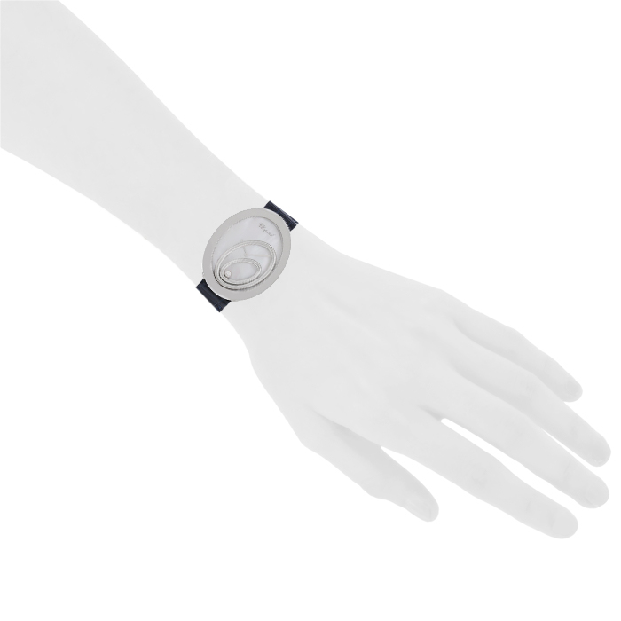 Reloj Chopard Happy Diamonds de oro blanco Ref : 4507 1 Circa 2000 - Detail D1