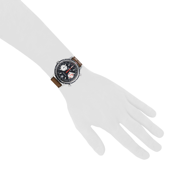 Montre Breitling Chrono-Matic en acier Ref :  2110 Vers  1970 - Detail D1