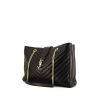 Saint Laurent College shopping bag in black chevron quilted leather - 00pp thumbnail