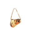 Dior Saddle handbag in orange and beige leather - 00pp thumbnail
