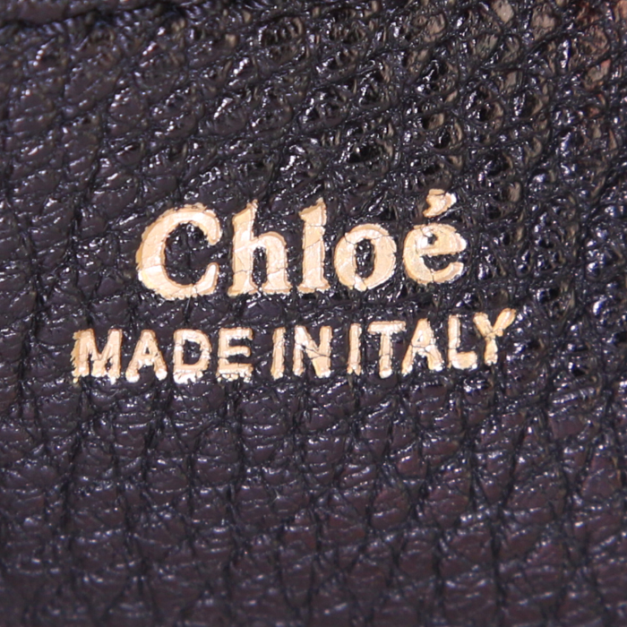 Borsa a tracolla Chloé Drew in pelle martellata nera - Detail D3
