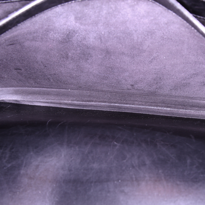 Hermès Sac à dépêches briefcase in black box leather - Detail D2