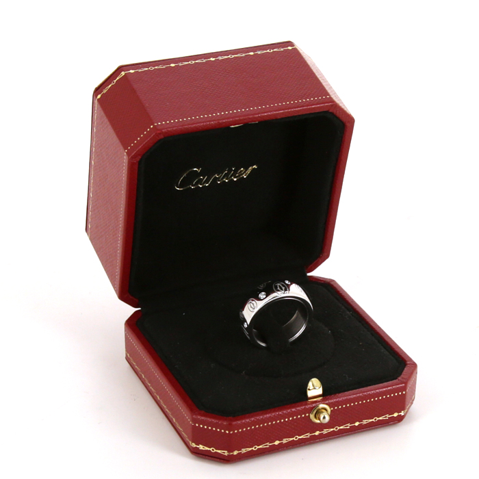 Bague Cartier Happy Birthday en or blanc et diamants - Detail D2