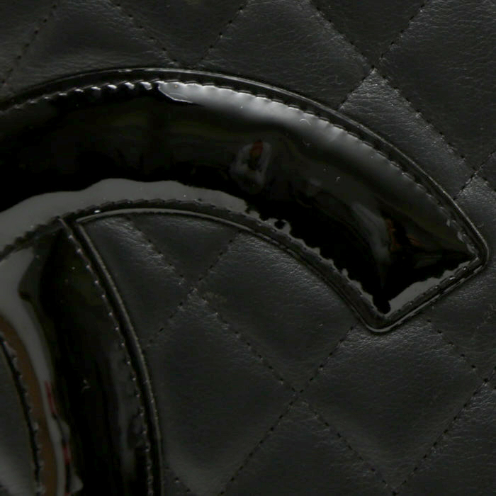 Shopping bag Chanel  Cambon modello grande  in pelle trapuntata nera - Detail D1