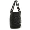 Chanel  Cambon large model  shopping bag  in black quilted leather - Detail D6 thumbnail