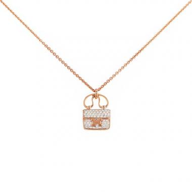 Collana Hermès Constance Amulette in oro rosa e diamanti