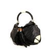 Gucci Bamboo Indy Hobo shopping bag in black leather and bamboo - 00pp thumbnail