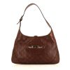 Gucci handbag in brown monogram leather - 360 thumbnail