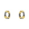 Fred Force 10 1980's hoop earrings in yellow gold and stainless steel - 00pp thumbnail