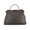 Fendi Peekaboo Selleria handbag in grey grained leather - 360 thumbnail