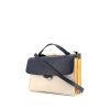 Fendi Demi Jour shoulder bag in beige, blue and yellow tricolor leather - 00pp thumbnail