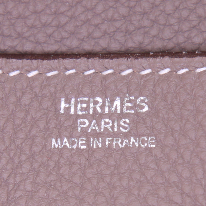 Bolso de mano Hermes Birkin 30 cm en cuero togo marrón etoupe - Detail D3