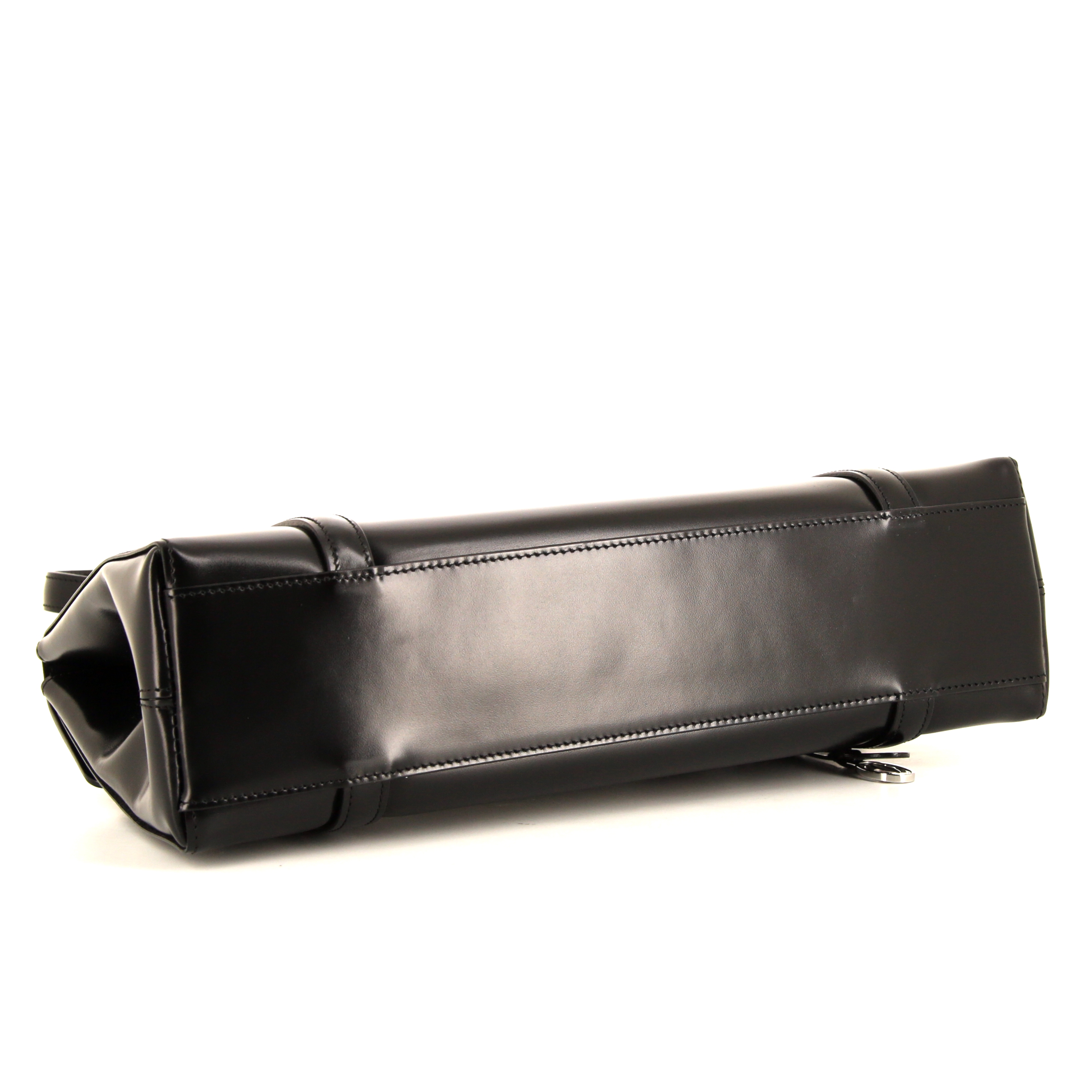 Cartier Cabochon handbag in black leather - Detail D4