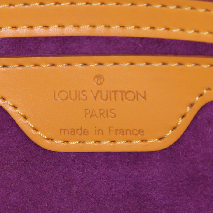 Sac à main Louis Vuitton Saint Jacques petit modèle en cuir épi jaune - Detail D3