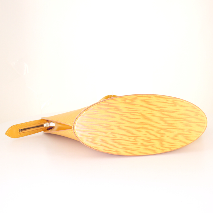 Louis Vuitton Saint Jacques small model handbag in yellow epi leather - Detail D4