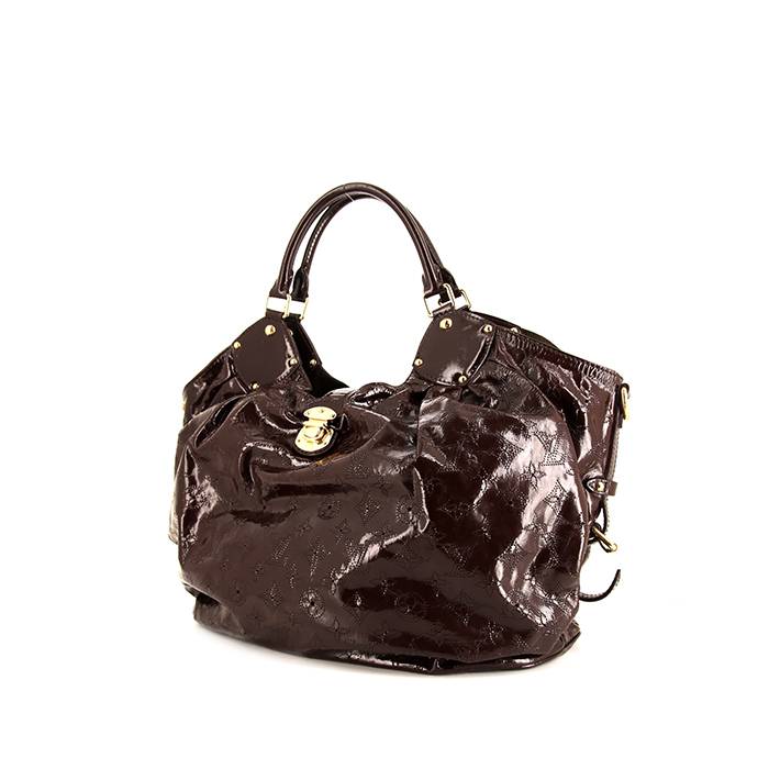 BLACK LOUIS VUITTON XL MAHINA BAG PURSE Handbag EXC. CONDITION