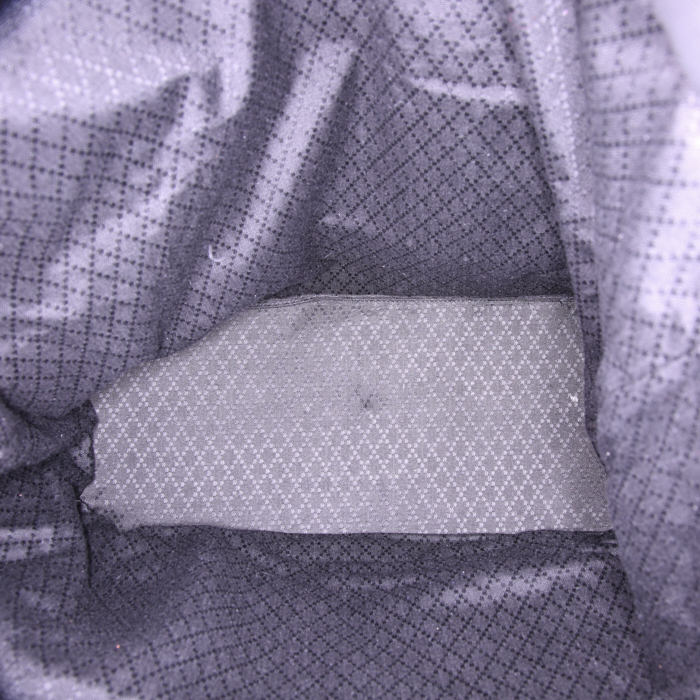 Sac cabas Gucci Bamboo en toile noire et cuir noir - Detail D2