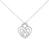 Poiray Coeur Entrelacé large model necklace in white gold and diamonds - 00pp thumbnail