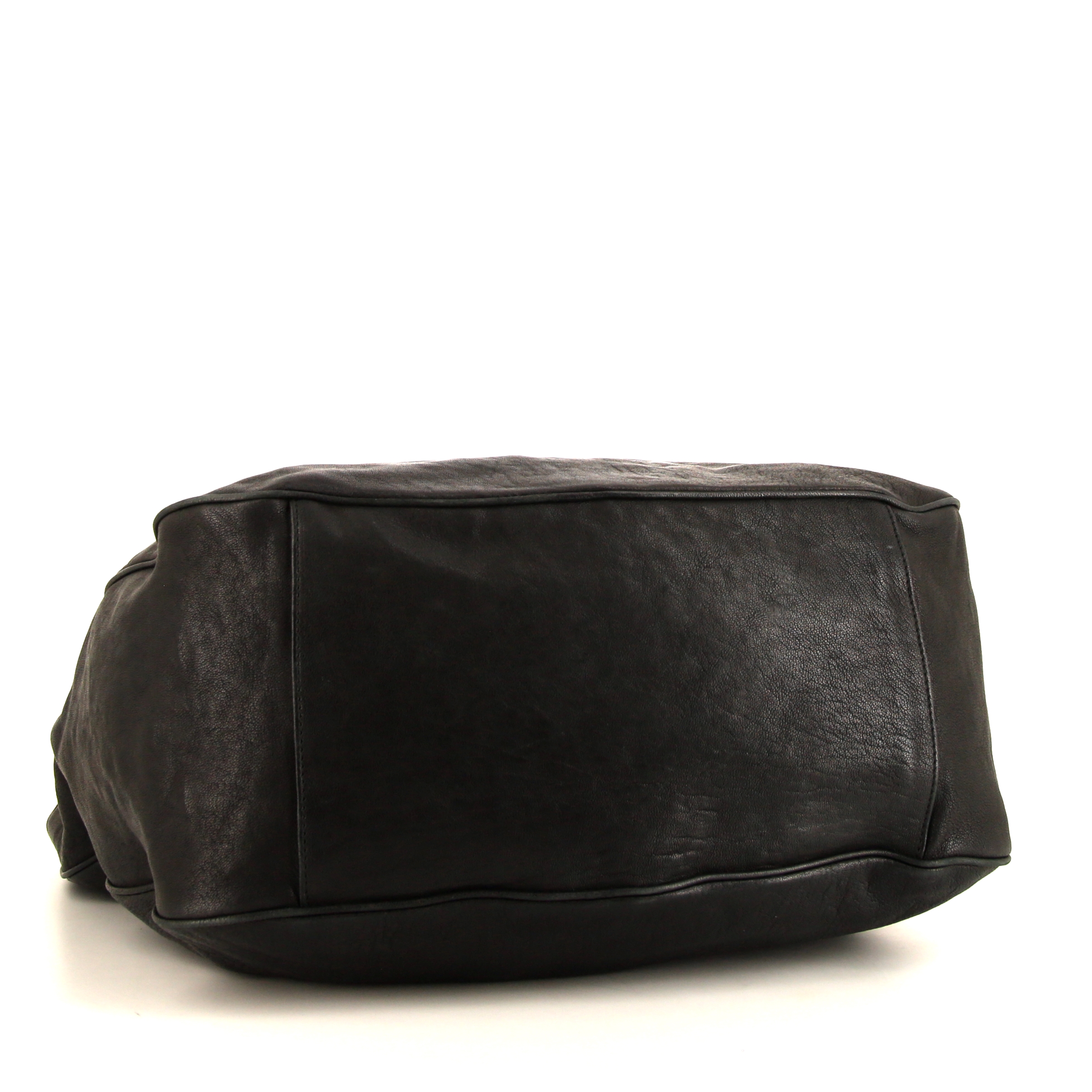 Shopping bag Saint Laurent Roady in pelle nera - Detail D4