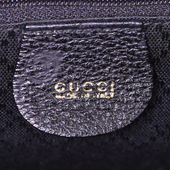 Borsa Gucci Bamboo in camoscio nero e pelle martellata nera - Detail D3