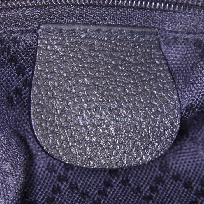 Zaino Gucci Bamboo in camoscio nero e pelle martellata nera - Detail D3