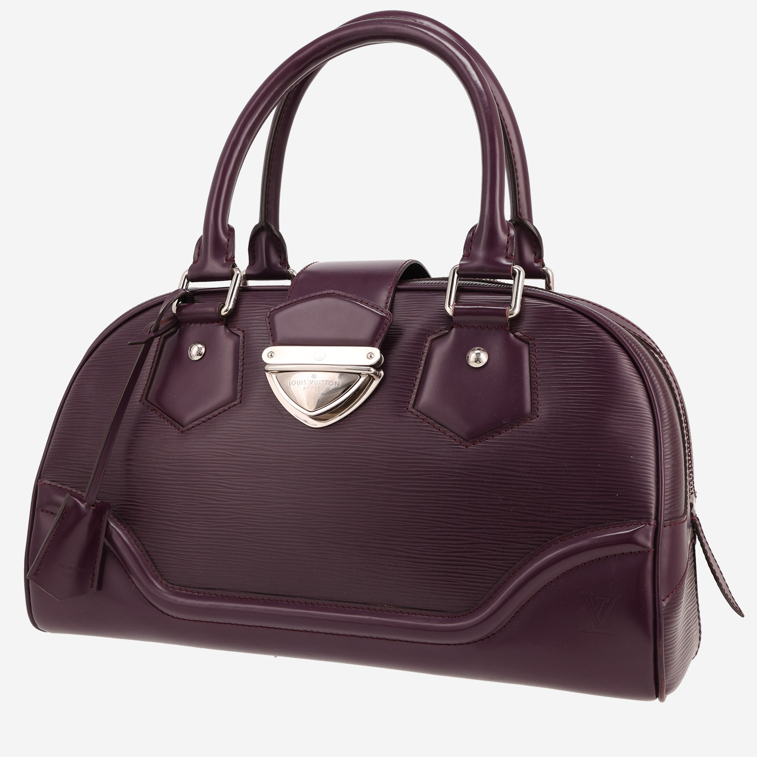 Louis Vuitton Bowling Montaigne handbag in purple epi leather