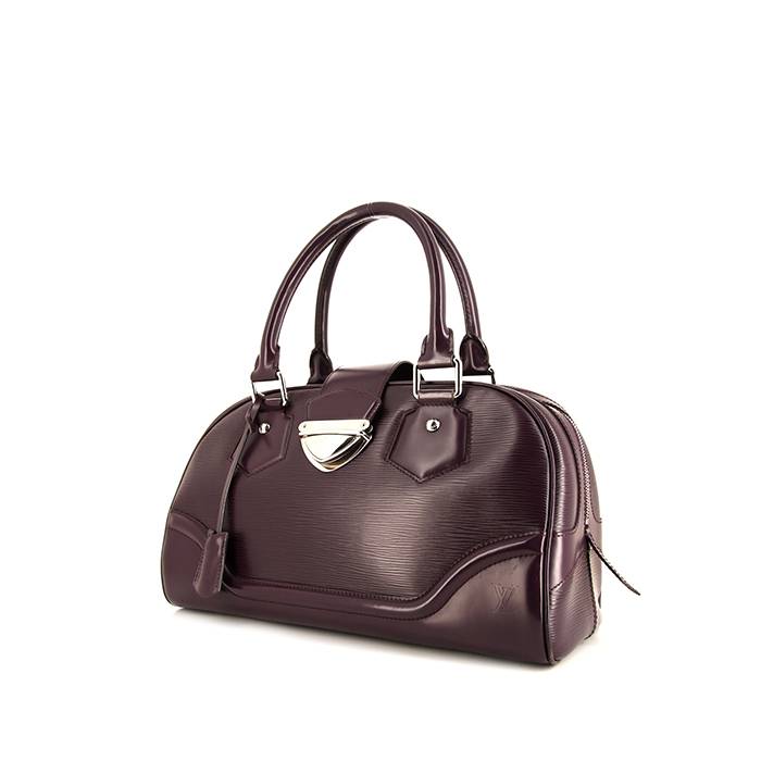 Louis Vuitton Bowling Montaigne Handbag in Purple EPI Leather