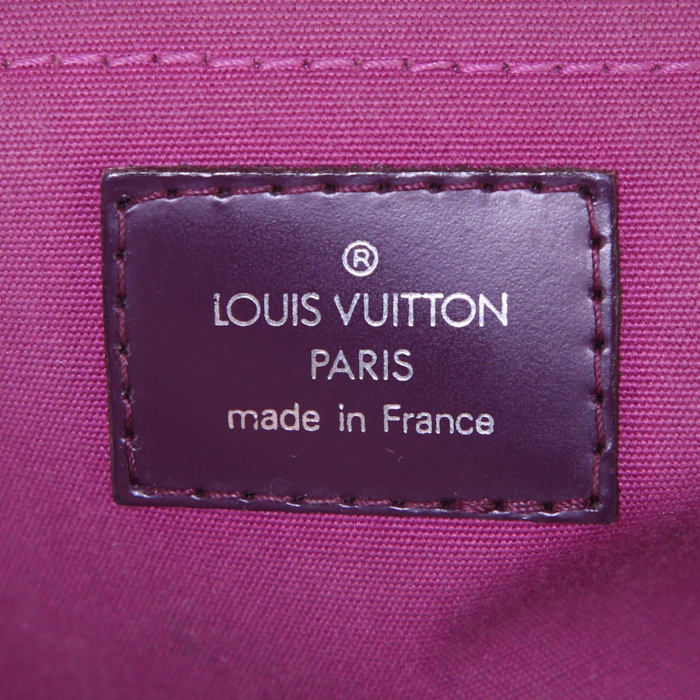 Louis Vuitton Bowling Montaigne  handbag in purple epi leather - Detail D3