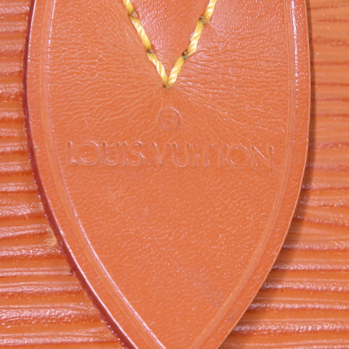 Borsa da viaggio Louis Vuitton Keepall 45 in pelle Epi gold - Detail D3
