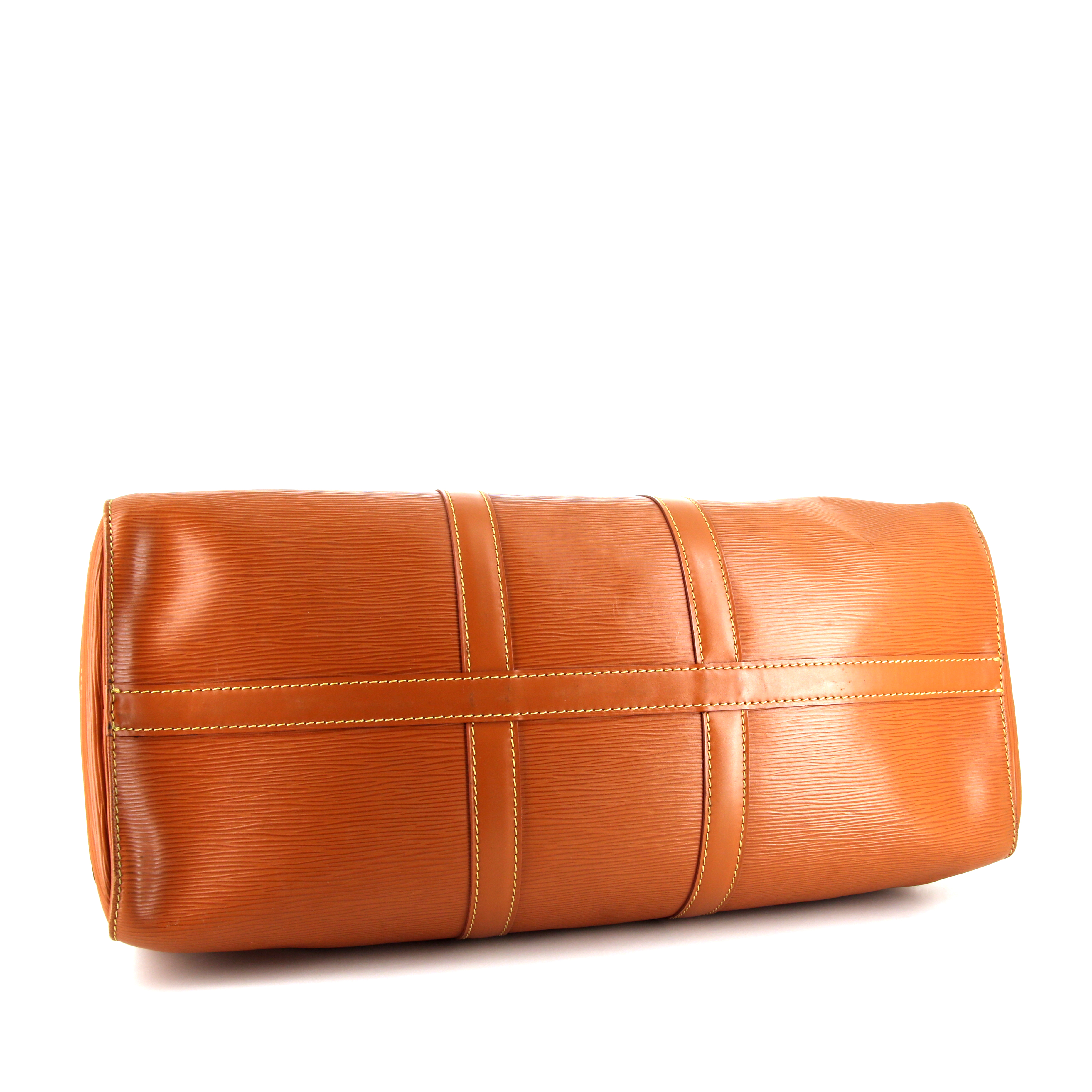 Bolsa de viaje Louis Vuitton Keepall 45 en cuero Epi color oro - Detail D4